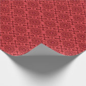 Rote Kachelmedallien Geschenkpapier (Ecke)