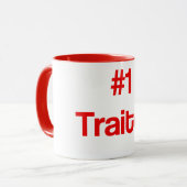 Rote Kaffee-Tasse des Verräter-#1 Tasse (Vorderseite Links)