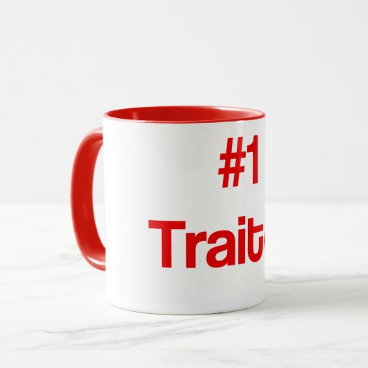Rote Kaffee-Tasse des Verräter-#1 Tasse (Vorderseite Links)