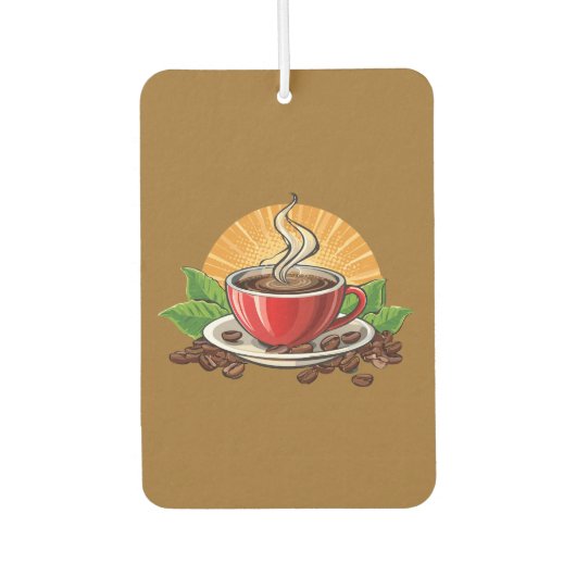 Rote Kaffeetasse Autolufterfrischer (Vorderseite)