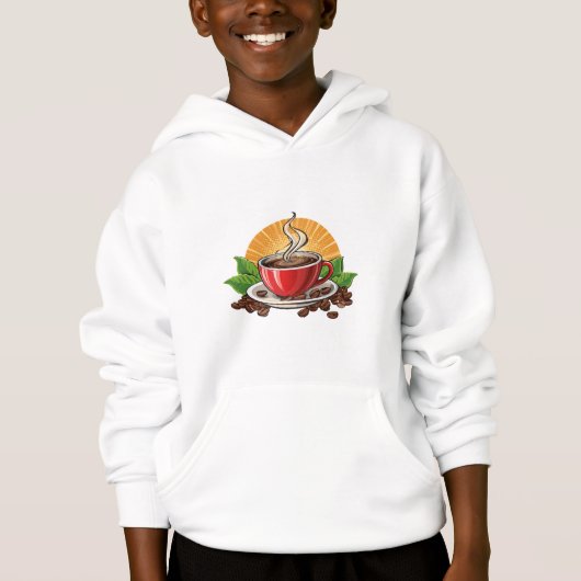Rote Kaffeetasse Hoodie (Vorderseite)