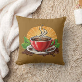 Rote Kaffeetasse Kissen (Decke)