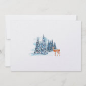 Rote Kalligrafie-Weihnachtskarte Einladung (Rückseite)