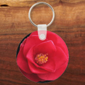 Rote Kamelie-Blume Schlüsselanhänger (Vorderseite)