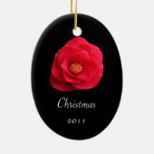 Rote Kamelie Blume Weihnachtsschmuck (Hinten)