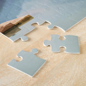 Rote Kanufahrt auf der ruhigen Bergsee Wilderness  Puzzle (Seite)