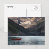 Rote Kanus am Louise-See Postkarte (Vorne/Hinten)