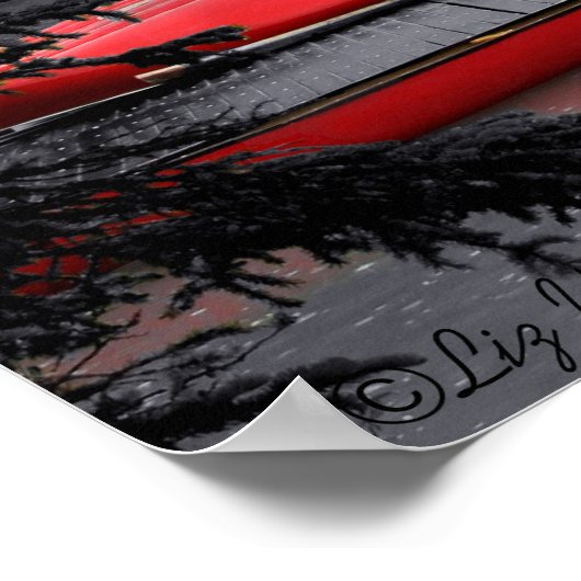 Rote Kanus Poster (Ecke)