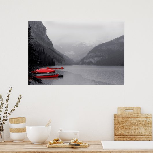 Rote Kanus Poster (Küche)