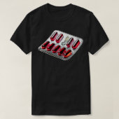 Rote Kapseltabletten T-Shirt (Design vorne)