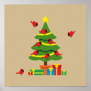 Rote Kardinal - Christmas Merrier verbringt zusamm Poster