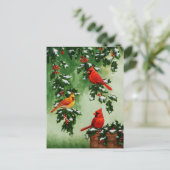 Rote Kardinal und Heilige Weihnachten (Stehend Vorderseite)