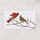 Rote Kardinal Visitenkarte (Rückseite)