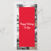 Rote Kardinal Vögel auf einer Birkenbaumkarte (Rückseite)