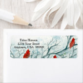 Rote Kardinal Vögel im Winter Bäume (Insitu)