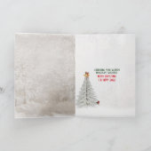 Rote Kardinäle im Winterwald Feiertagskarte (Innenseite)