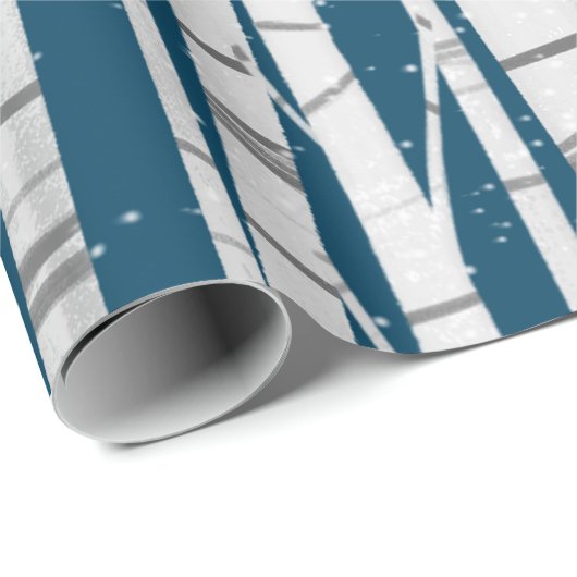 Rote Kardinäle in weißen Birkenbäumen Geschenkpapier (Rolleneckpunkt)