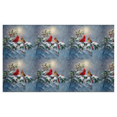 Rote Kardinäle und Holly in Snow Stoff (Fat Quarter (45,7 x 55,9 cm))
