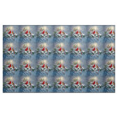 Rote Kardinäle und Holly in Snow Stoff (Yard (91,4 cm))