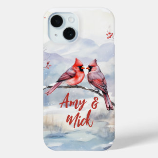 Rote Kardinäle Vögel Weihnachtsfeiertag Valentine Case-Mate iPhone Hülle
