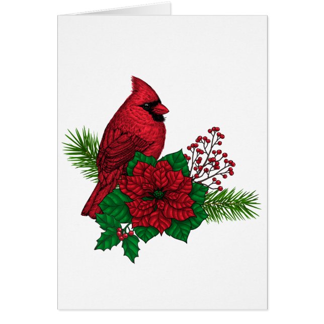 Rote Kardinäle zur Weihnachtsdekoration (Vorne)
