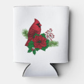 Rote Kardinäle zur Weihnachtsdekoration Dosenkühler (Vorderseite)