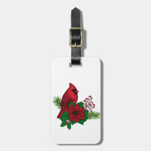 Rote Kardinäle zur Weihnachtsdekoration Gepäckanhänger