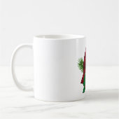 Rote Kardinäle zur Weihnachtsdekoration Kaffeetasse (Links)