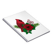 Rote Kardinäle zur Weihnachtsdekoration Notizblock (Rechte Seite)