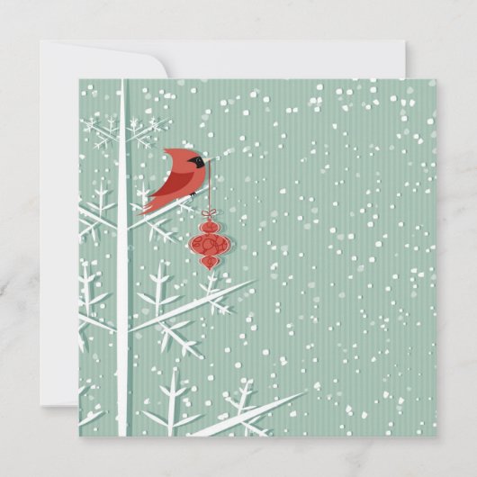 Rote Kardinals-Einladung Einladung (Vorderseite)