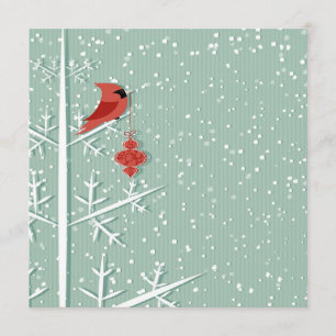 Rote Kardinals-Einladung Einladung