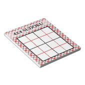 Rote Karierte 4x4-Sudoku-Grid-Vorlage Notizblock (angewinkelt)