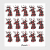 Rote Karierte Aufkleber für 15-Pack-Decal-Aufklebe (Blatt)