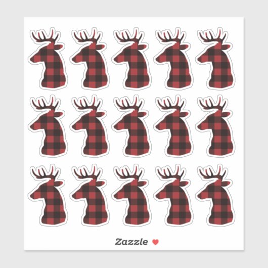 Rote Karierte Aufkleber für 15-Pack-Decal-Aufklebe (Blatt)