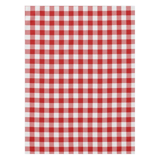 Rote karierte Gingham-Tischdecke Tischdecke (Vorderseite)
