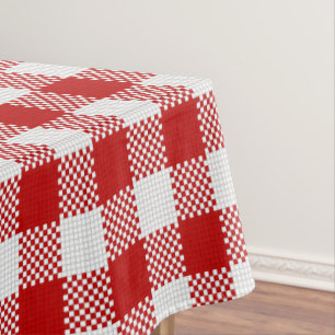 Rote karierte Gingham-Tischdecke Tischdecke
