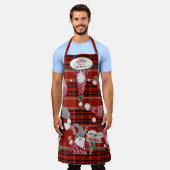 Rote Karierte Gnomes Backen Weihnachten Erinnerung Schürze (Getragen)