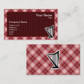 Rote karierte Harfe Visitenkarte (Vorne/Hinten)