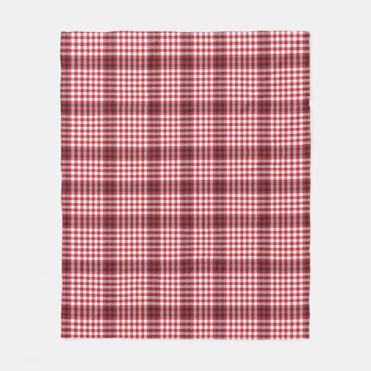 Rote Karierte karierte Karton-Textur Fleecedecke (Vorderseite)