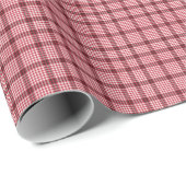 Rote Karierte karierte Karton-Textur Geschenkpapier (Rolleneckpunkt)