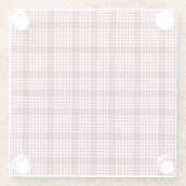 Rote Karierte karierte Karton-Textur Glasuntersetzer (Rückseite)