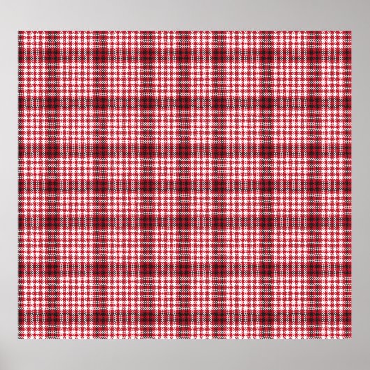Rote Karierte karierte Karton-Textur Poster (Vorne)