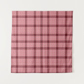 Rote Karierte karierte Karton-Textur Wandteppich (Vorderseite (Horizontal))