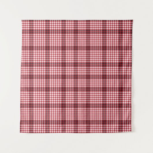 Rote Karierte karierte Karton-Textur Wandteppich (Vorderseite)
