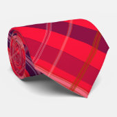 Rote Karierte Krawatte (Gerollt)