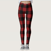 Rote Karierte Leggings (Vorderseite)