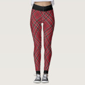 Rote Karierte Leggings (Vorderseite)