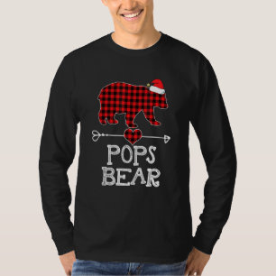 Rote Karierte Pop Bär Matching Pajama Family T-Shirt