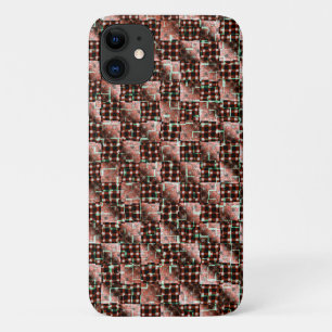 Rote, karierte Quadrate, die dem seltsamen Mosaik Case-Mate iPhone Hülle