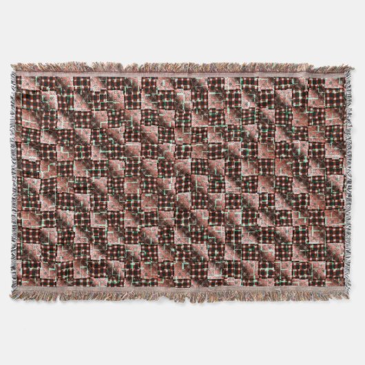 Rote, karierte Quadrate, die dem seltsamen Mosaik Decke (Vorderseite)